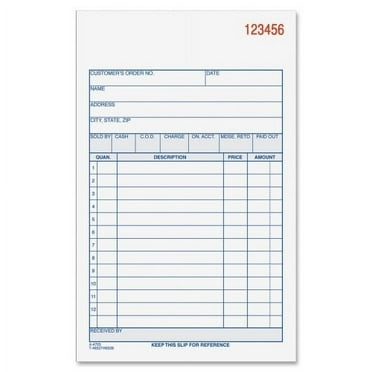 Adams Sales Order Book, 3-Part, Carbonless, 4-3/16" x 7-3/16", 50 St/Bk