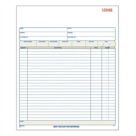 Adams Sales Order Book Carbonless White and Canary 2-Part 50 Sets 10.69 x 8.38 Inches (DC8100)