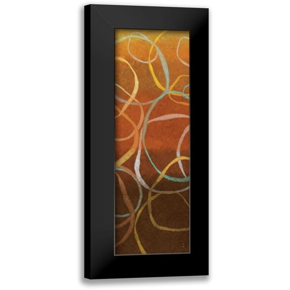 Adams, Sarah 11x24 Black Modern Framed Museum Art Print Titled - Square Dancing Circles II