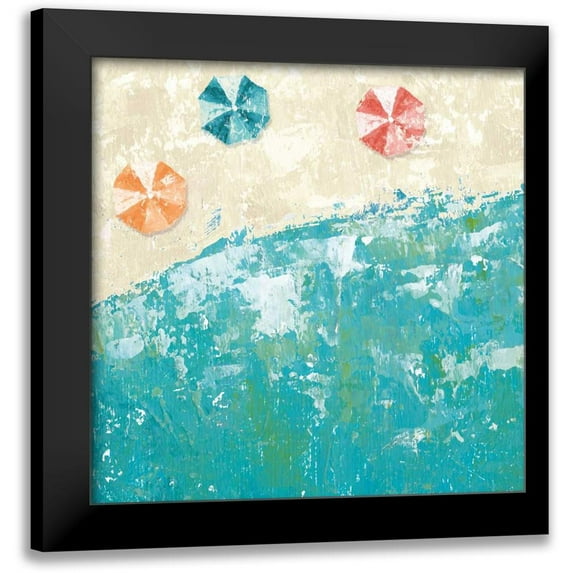 Adams, Sarah 12x12 Black Modern Framed Museum Art Print Titled - Beach Days