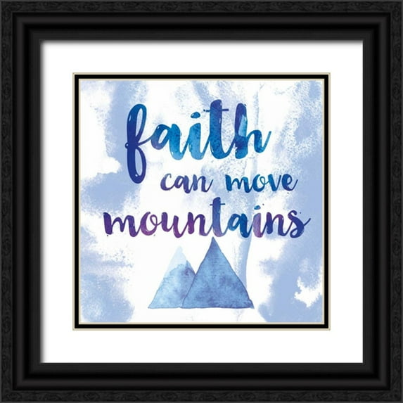 Adams, Sarah 12x12 Black Ornate Wood Framed with Double Matting Museum Art Print Titled - Words of Faith II
