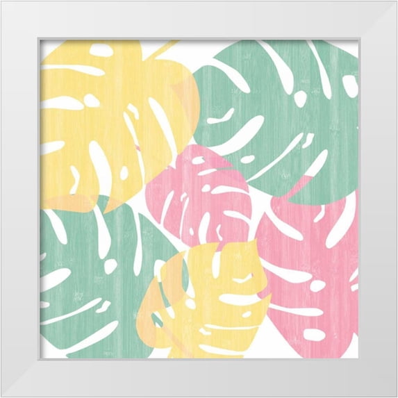 Adams, Sarah 12x12 White Modern Wood Framed Museum Art Print Titled - Monstera I Bright on White
