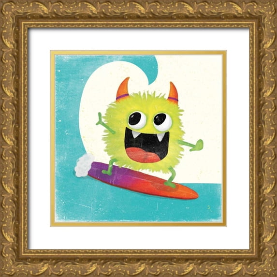 Adams, Sarah 15x15 Gold Ornate Wood Framed with Double Matting Museum Art Print Titled - Xtreme Monsters III