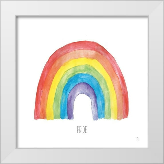 Adams, Sarah 26x26 White Modern Wood Framed Museum Art Print Titled - Rainbow Pride IV