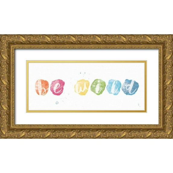 Adams, Sarah 32x15 Gold Ornate Wood Framed with Double Matting Museum Art Print Titled - Be Wild