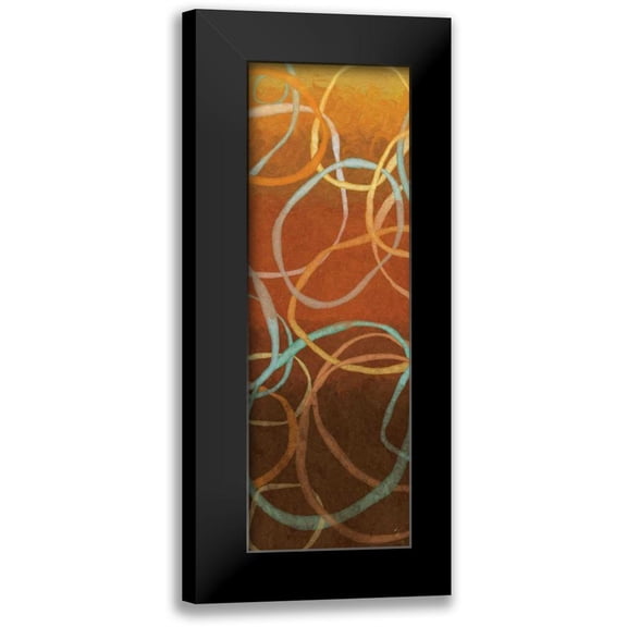 Adams, Sarah 7x14 Black Modern Framed Museum Art Print Titled - Square Dancing Circles I