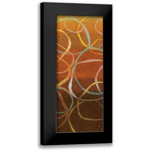 Adams, Sarah 8x14 Black Modern Framed Museum Art Print Titled - Square Dancing Circles II