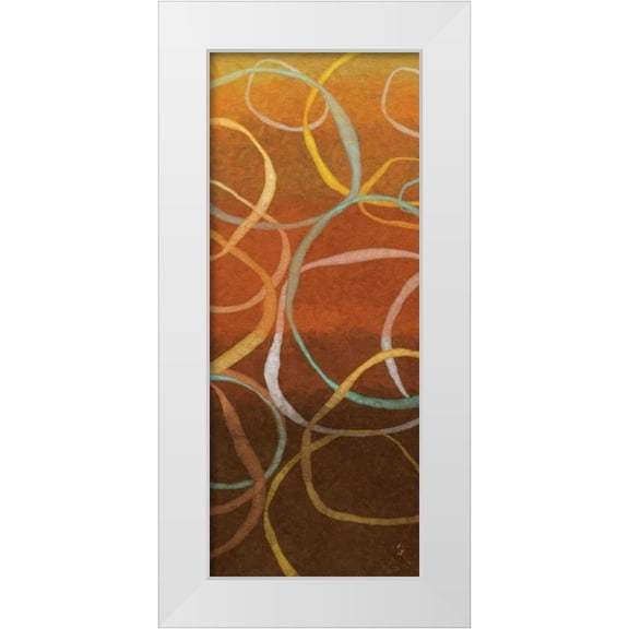 Adams, Sarah 8x14 White Modern Wood Framed Museum Art Print Titled - Square Dancing Circles II
