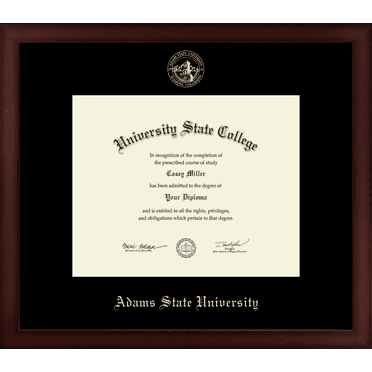 Adams State University Diploma Frame, Document Size 10" x 8"