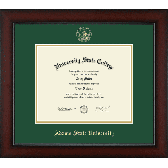 Adams State University Diploma Frame, Document Size 10" x 8"