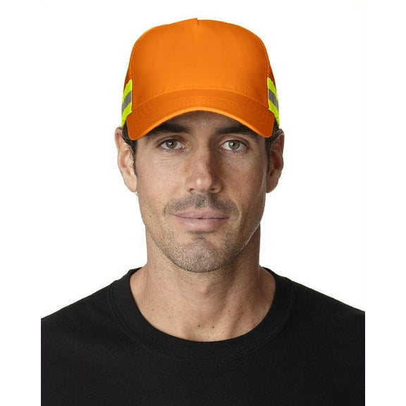 Adams TR102 Trucker Reflector High-Visibility Constructed Cap - Orange