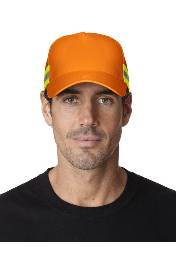 TR102 Trucker Reflector High-Visibility Constructed Cap - Orange