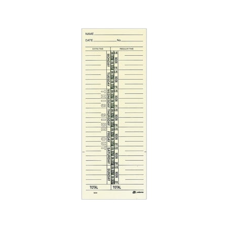 Adams Time Cards 200/Pack (ABF 9659-200) 442806