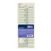 Cardinal Brands 9675200 Time Cards For Acroprint, Amano And Lathem Time Clocks, Two Sides, Bi-weekly, 3.38" X 9", 200/pack