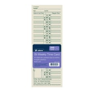 Cardinal Brands 9675200 Time Cards For Acroprint, Amano And Lathem Time Clocks, Two Sides, Bi-weekly, 3.38" X 9", 200/pack
