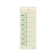 Time Cards for Pyramid 1000 Time Clock, Two Sides, 3.38 x 9, 200/Pack