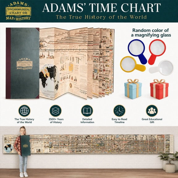Adams Time Chart 2.0 Version, 50cm Large Size Daily Schedule Planner, Practical Time Management Tool for Home Office & Study Use