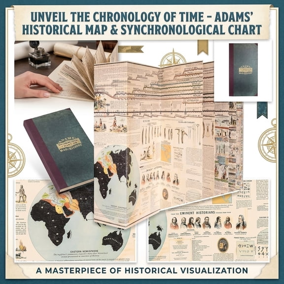 Adams Time Chart 3.0 Graphic Bible Study Book, 16.69in-Full Timeline, Visual Learning Tool for Christian Study Homeschool