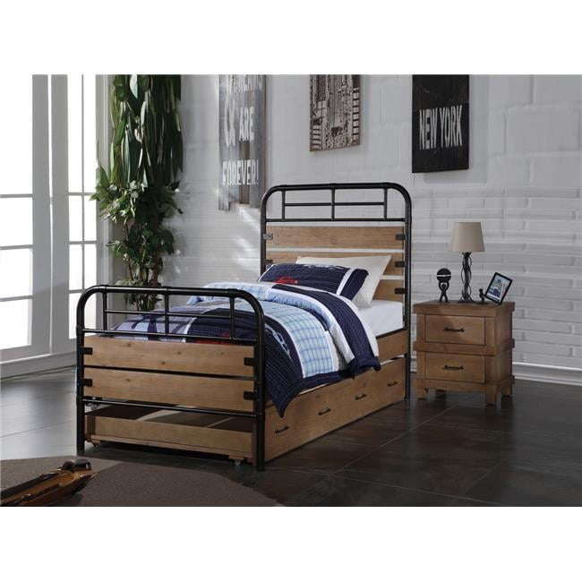 Adams Twin Size Bed, Antique Oak - 2 Piece - Walmart.com