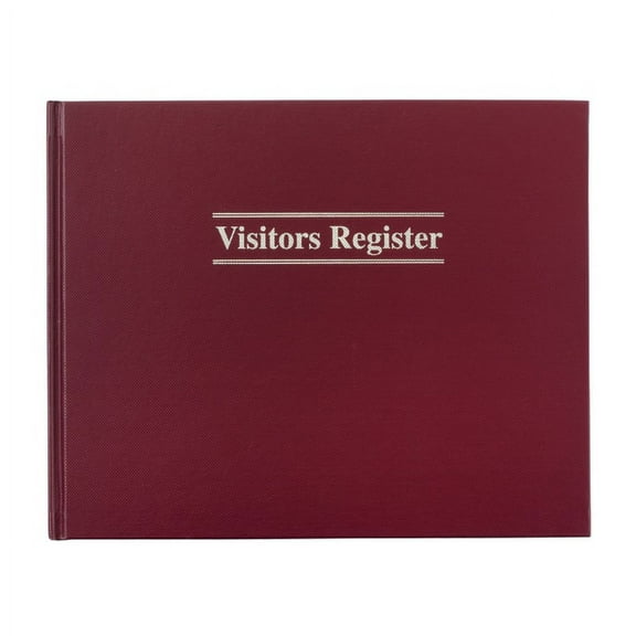 Adams® Visitor Registration Book, 8 1/2" x 11 1/2", 112 Pages, Black