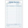 Adams Weekly Time Cards, 1-Sided, 4.25 x 6.75 Inches, White Index ...