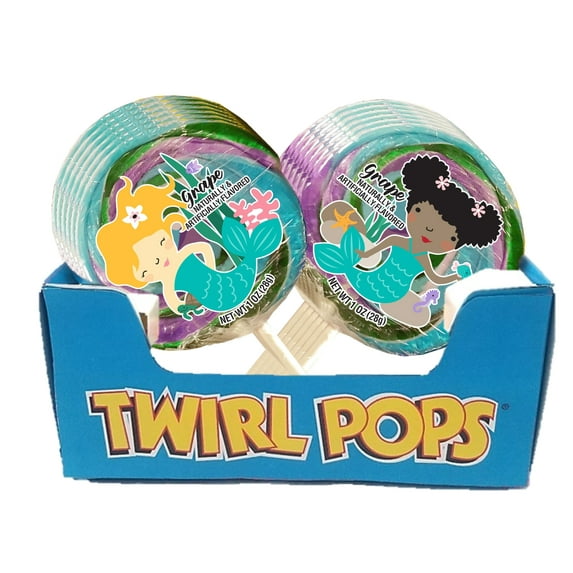 Adams and Brooks Mermaid Grape Twirl Pop 1 oz.