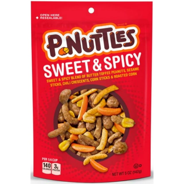 Adams and Brooks P-Nuttles Sweet and Spicy Snack Mix -12 / 5.25 Oz. Resealable Bags