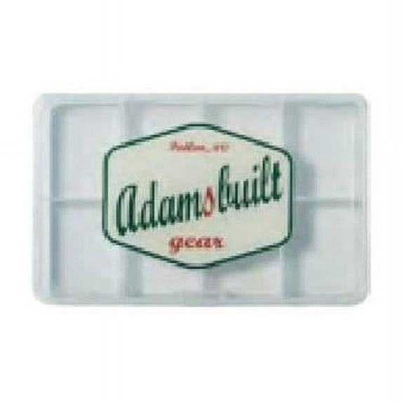 Adamsbuilt Fishing AB08CFB Waterproof Fly Box with 8 Compartments - Clear Single Sided - Extra Small