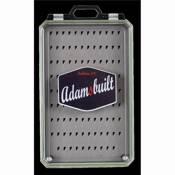 Adamsbuilt Fishing AB122EGF Magnetic Closure Fly Box with Lanyard & Easy Grip Foam - Clear - Small