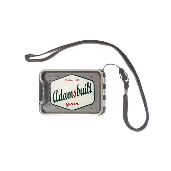 Adamsbuilt Fishing AB82BFB Slim Waterproof Easy Grip Foam Box with Lanyard - Clear Single Sided - Small