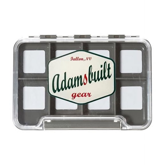 Adamsbuilt Fishing AB96-8MC Slim Waterproof 8 Magnetic Compartments Box - Clear Single Sided - Small