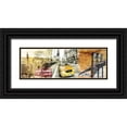 thumbnail image 1 of Adamsky 14x7 Black Ornate Wood Framed with Double Matting Museum Art Print Titled - New York Collage 012, 1 of 4