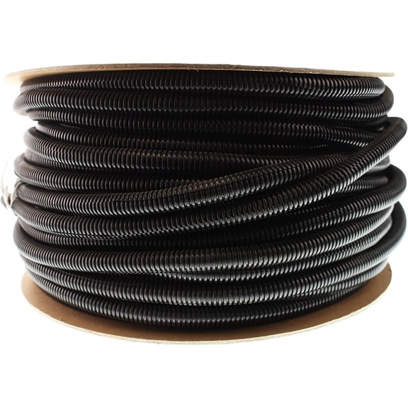 Adanac 38-200BL Flexible Split Tubing, 3/8-Inch x 200-Feet, Black