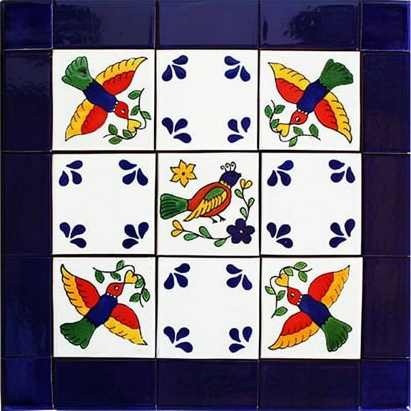 Adanero Mexican Tile Set Backsplash Mural