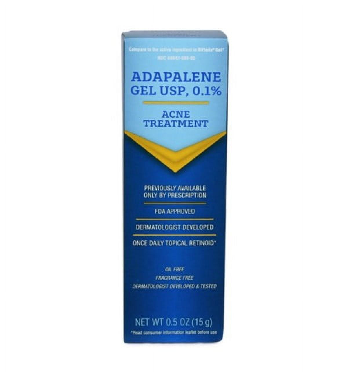 Adapalene Gel USP 0.1 Acne Treatment by Glenmark Compare to Differin
