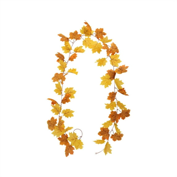 Adapan 1PC 78" Artificial Maple Autumn Garland,Hanging Vines for Fall Table, Front Door & Outdoor Decor,A