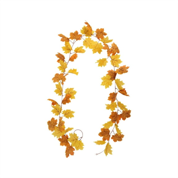 Adapan 1PC 78" Artificial Maple Autumn Garland,Hanging Vines for Fall Table, Front Door & Outdoor Decor,A