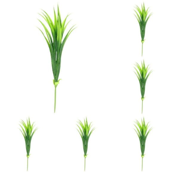 Adapan 8PC Artificial Greenery Shrubs Bundle,Faux Plants Grass Bushes for Landscaping, Garden, Home & Table Decoration, 8pcs,Greenx8