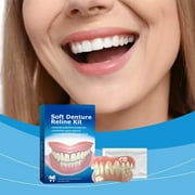 Adapan Denture, Denture Repair Kit Cosmetic Denture Braces Cosmetic Cosmetic Kit Soft Denture Reline Kit for Men And Women, Denture Silicone Reline Kit for Men And Women, Blue