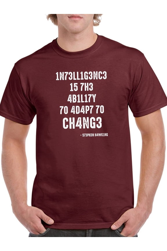 Adapt To Change Men T-Shirt, Male Large