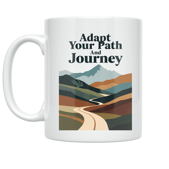 Adapt Your Path And Journey - Motivational Explorer - 11 oz Ceramic Coffee Mug