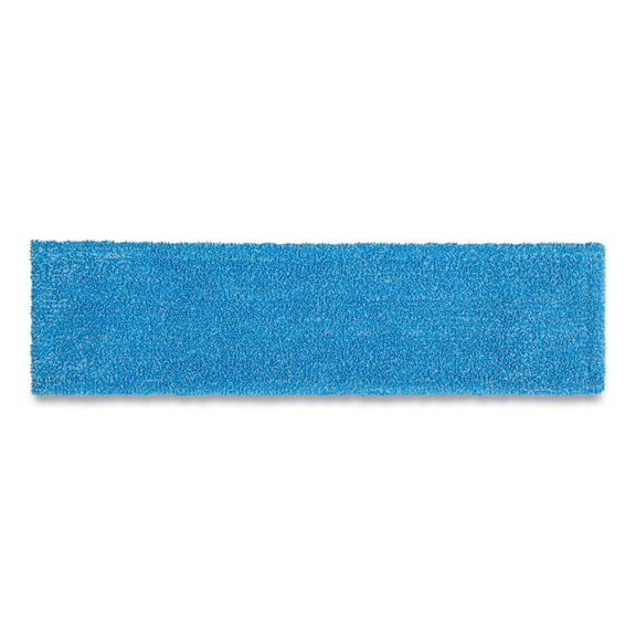 Adaptable Flat Mop Pads, Microfiber, 19.5 X 5.5, Blue | Bundle of 2 Each