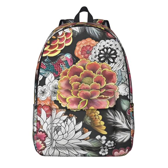 Adaptable Sunflower Pattern Backpack with Multiple Compartments, Perfect for Student and Professional Needs, Comfortable Design, Thank You Gift for Professors