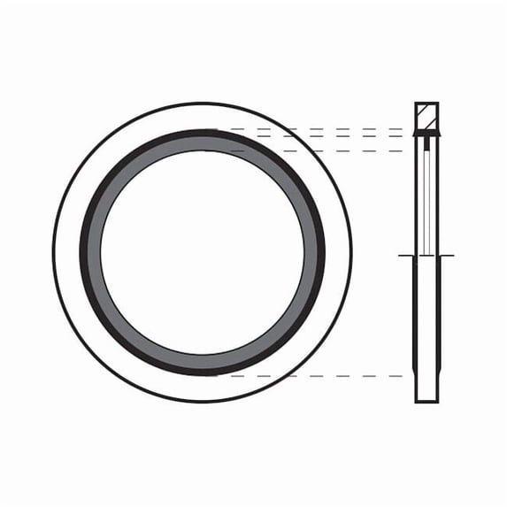 Adaptall Bndd SealWshr,Cadm,Stl,M14,22x2.4mm,1PK 9500-14MM