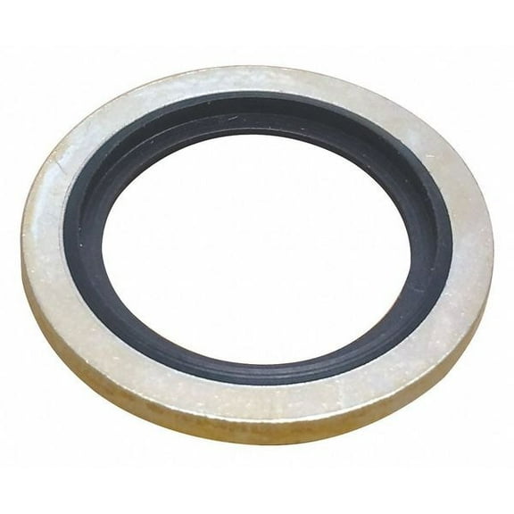 Sealing Washer, Fits Bolt Size 3/8 in Steel/Buna-N, Cadmium-Plated Finish
