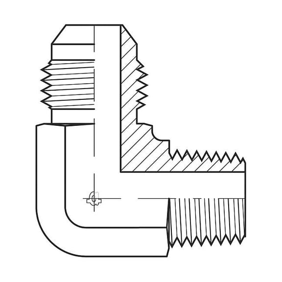 Hose Adapter,1/2",JIC,3/8",BSPT 9063-0806