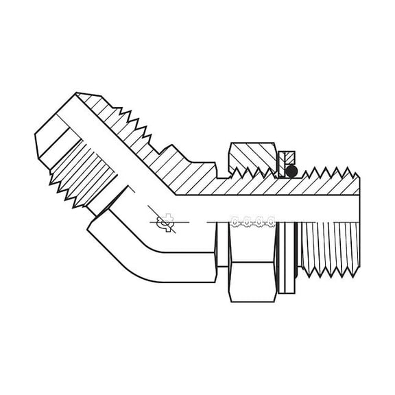 Hose Adapter,1/4",JIC,1/8",BSPP 9058-0402
