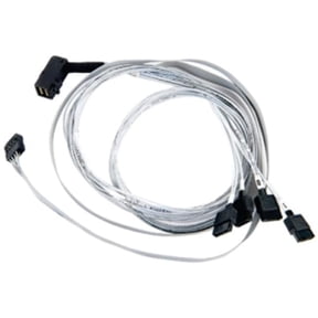 Adaptec - Raid 0.8M Internal Right-Angle Mini SAS HDx4 to 4x1 Serial ATA Fan-Out Cable