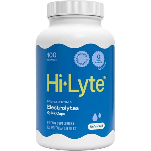 Hi-Lyte Capsules Raw Unflavored Minerals Electrolyte Capsules | 100 Tablets