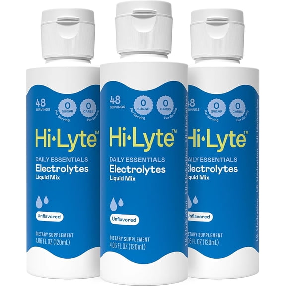 Hi-Lyte Concentrate Unflavored Liquid Electrolyte | 144 Servings